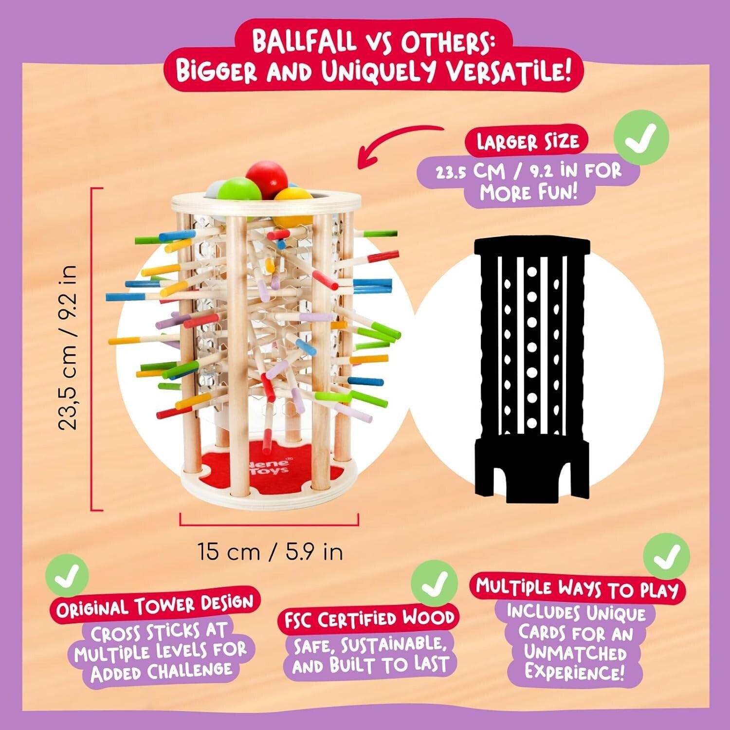 Hexagonal Jumbo Montessori Game - Enhance Fine Motor Skills & Creativity
