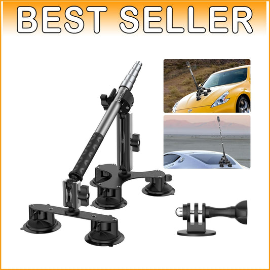 Complete Suction Car Mount Kit for Insta360 & GoPro - Ideal for Vlog Adventures