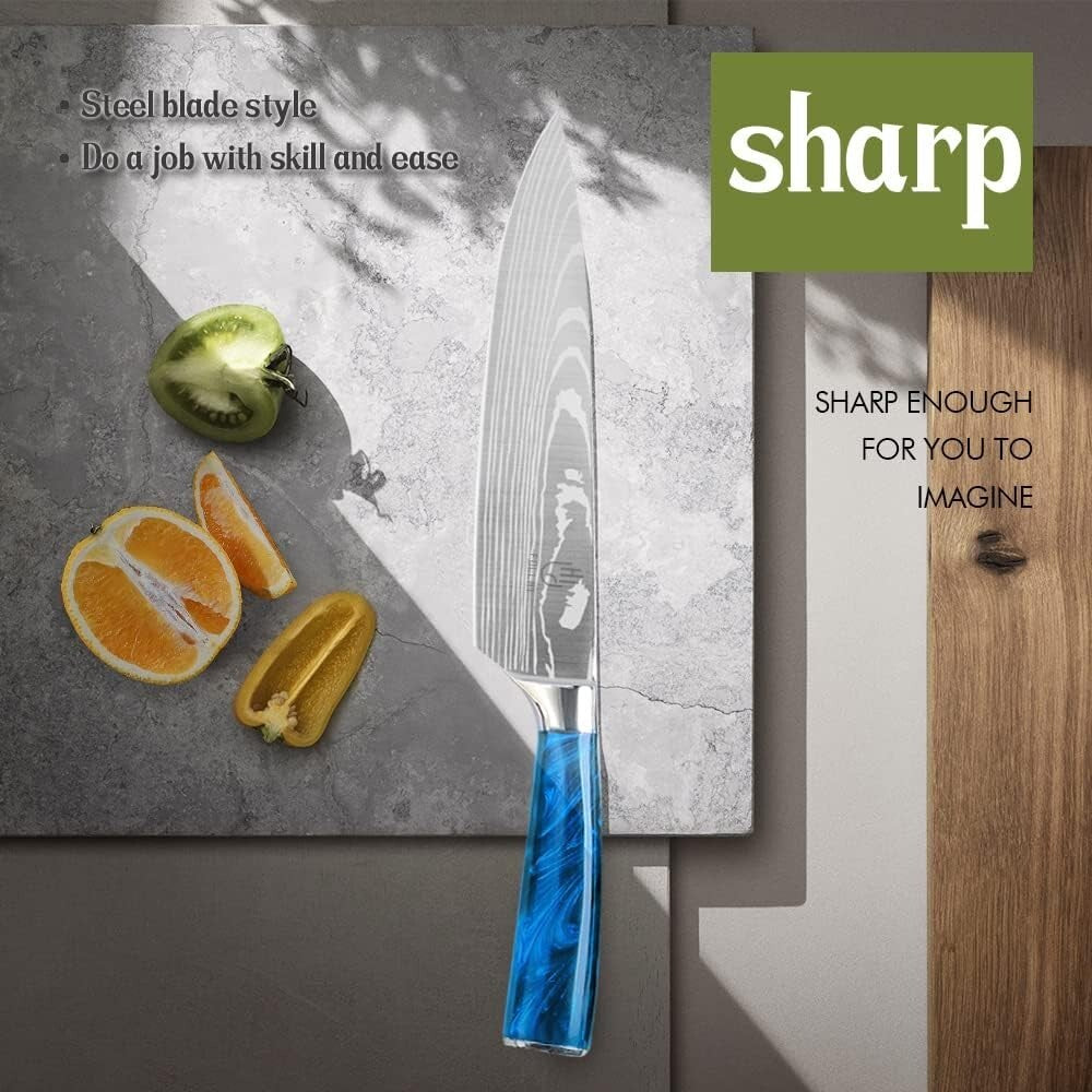 Pro-Grade 14-Piece Japanese Knife Set - Stylish & Ergonomic for Culinary Mastery