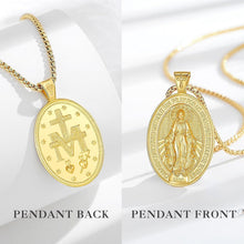 Load image into Gallery viewer, Unique 925 Sterling Silver &amp; Gold Miraculous Medal Pendant - Gift Box Included