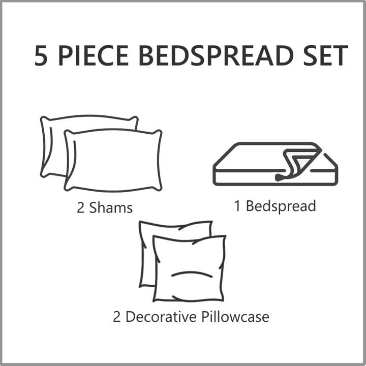 Elegant Lightweight King Bedspread Set with 4 Pieces - Stunning Paisley Design