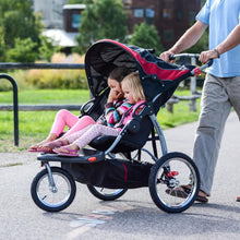 Load image into Gallery viewer, Jogging Stroller for Two - Expedition Double Jogger with Parent Tray, 42" Height