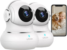 Load image into Gallery viewer, Complete Indoor Surveillance: 2-Pack 2K Cameras with Night Vision &amp; App Control