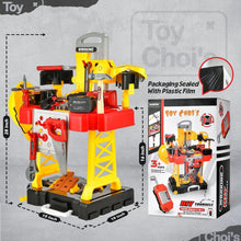 Load image into Gallery viewer, Creative Kids Tool Set with Realistic Electric Drill &amp; Transformable Workbench