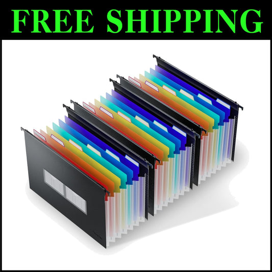Multi-Color Accordion File Organizer for Legal Documents - 3 Pack with 7 Pockets