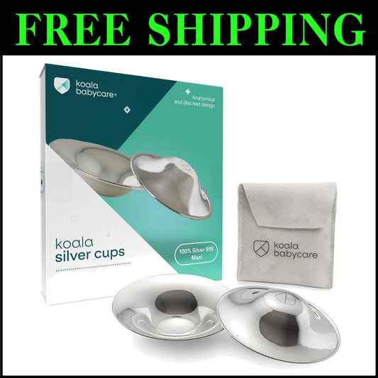 Maxi Silver Nipple Shields for Nursing - Soothe and Protect Cracked Nipples