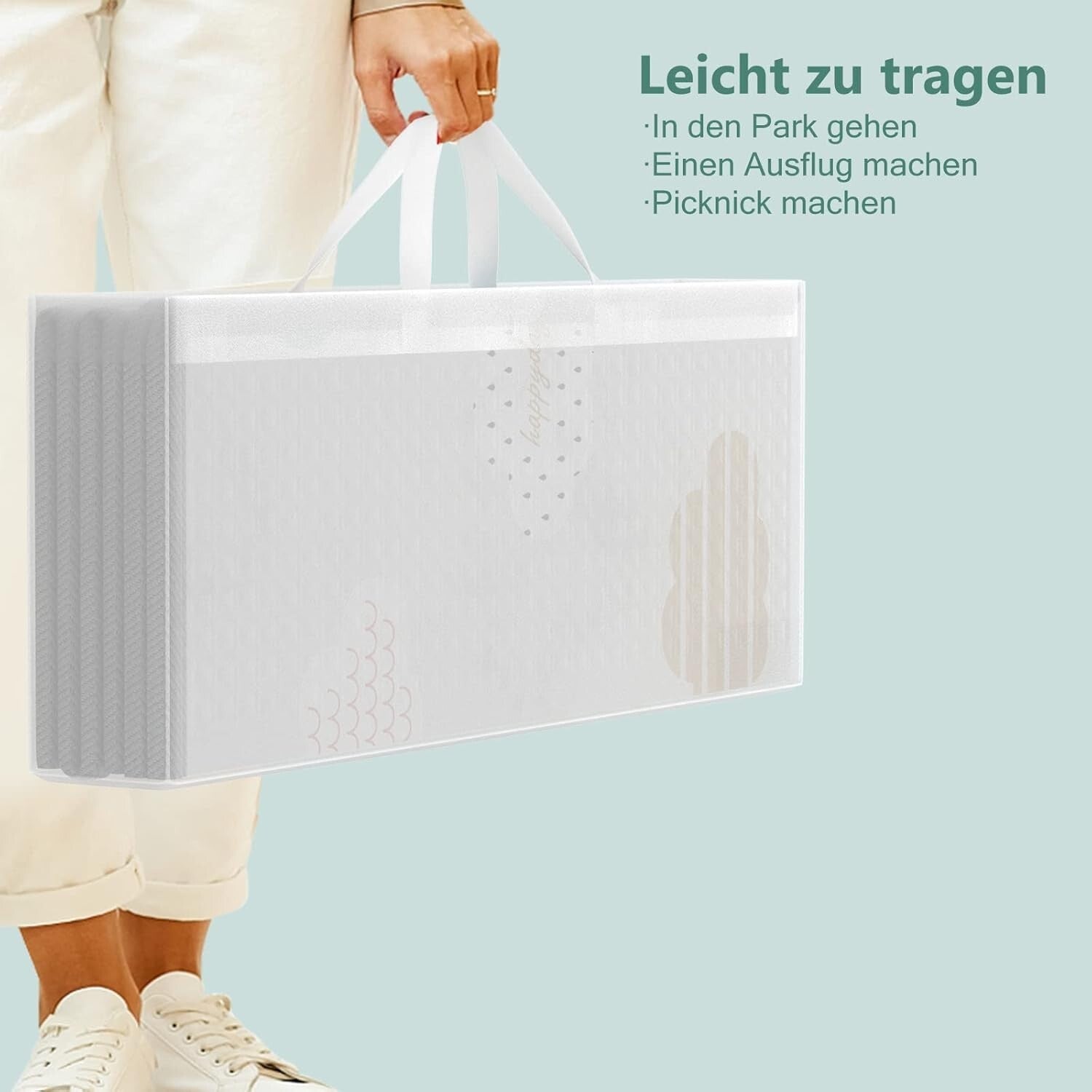 Cute Motif Waterproof Play Mat - Extra Large Foam Mat for Babies & Tummy Time