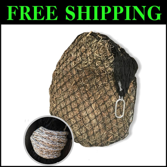 Efficient Slow Feed Hay Bag - Classic Design with Patented Closure System