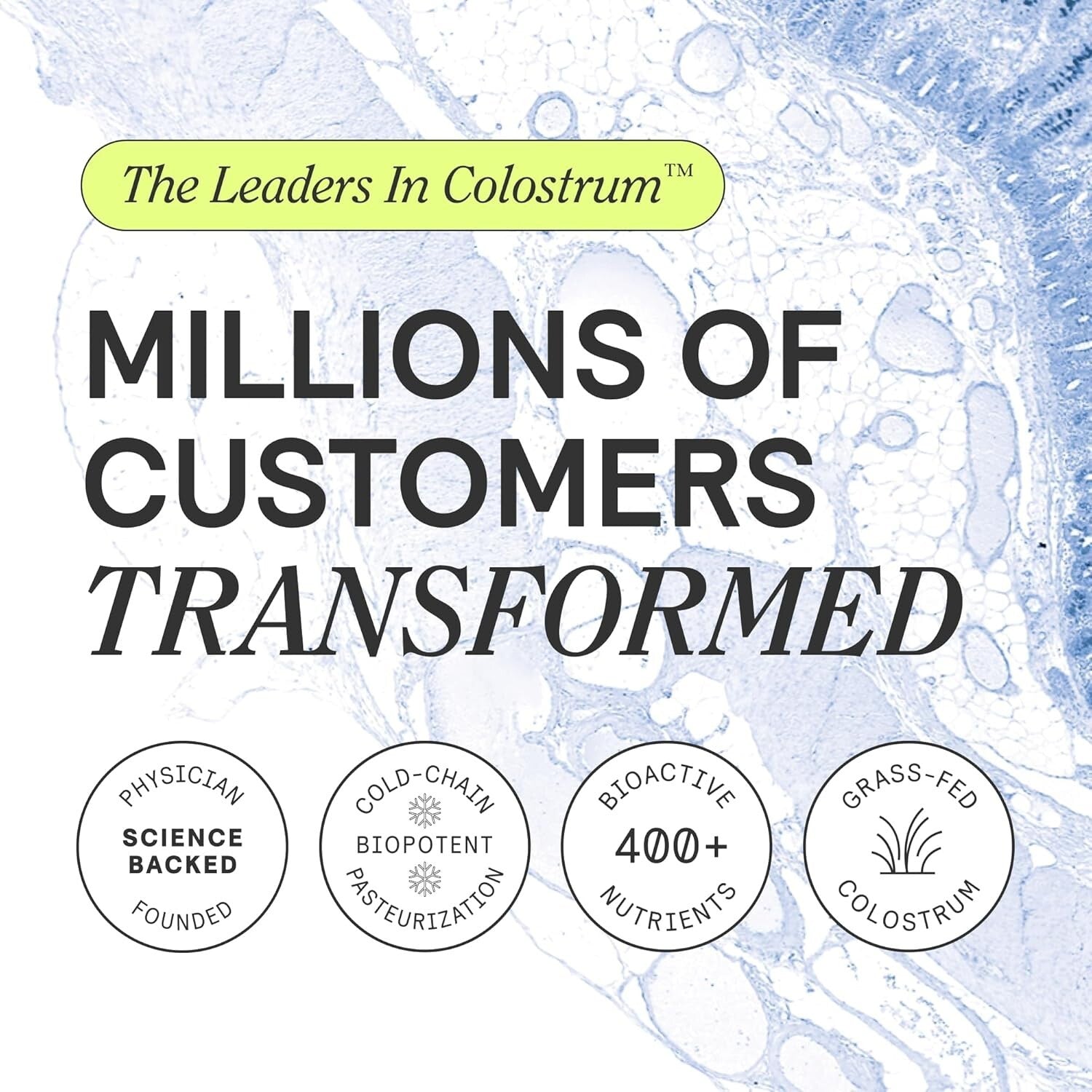 Unflavored Bovine Colostrum Powder for Gut Health & Immunity - 30 Servings