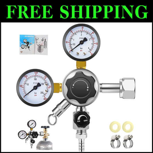 Professional Grade CO2 Regulator for Kegerators - 0-60 PSI Adjustable Control