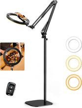 Load image into Gallery viewer, Versatile 10” Ring Light with Overhead Mount - Ideal for Photo &amp; Video Recording