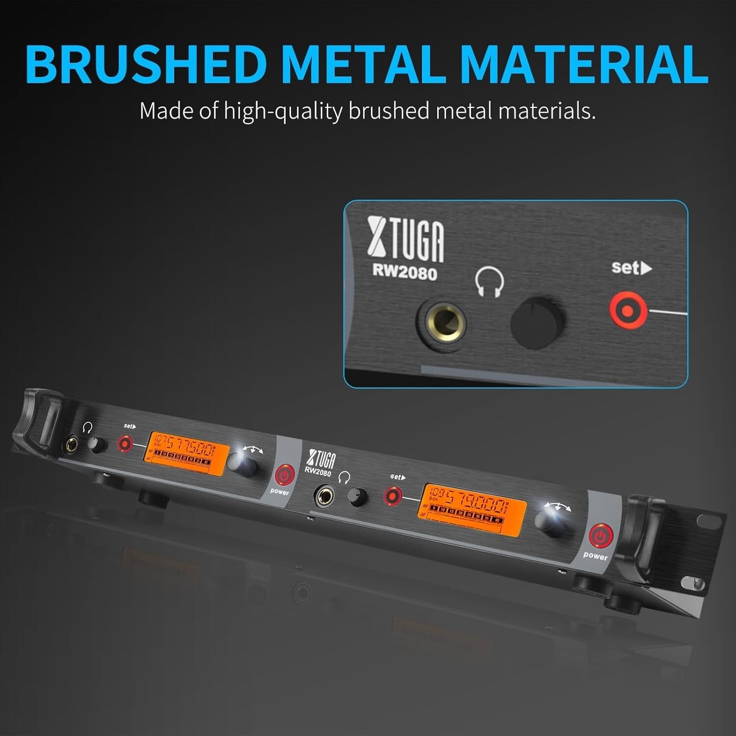 Professional UHF Wireless In-Ear Monitor System with 4 Bodypacks - 300 Ft Range