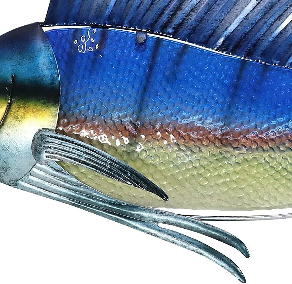 Stunning 36 Inch Sailfish Metal Wall Art - Perfect Gift for Fish Lovers