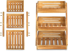 Load image into Gallery viewer, Ample Space 3 Tier Kitchen Fruit and Vegetable Storage Basket in Rustic Brown