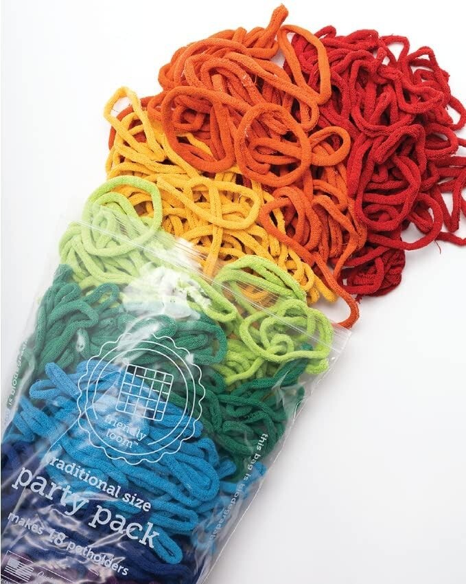18 Pieces Rainbow Potholder Craft Kit - Fun DIY with Cotton Weaving Loops