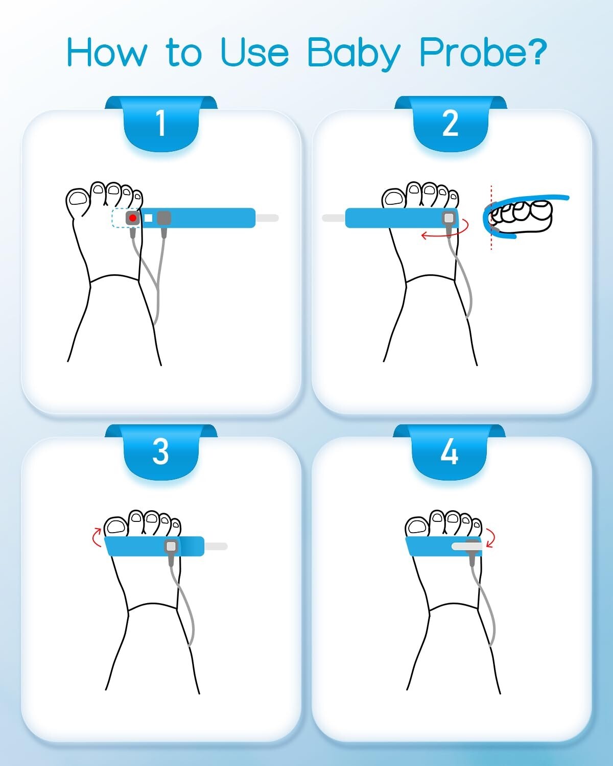 Accurate Baby & Adult Pulse Oximeter with Alarm - Continuous Monitoring Device