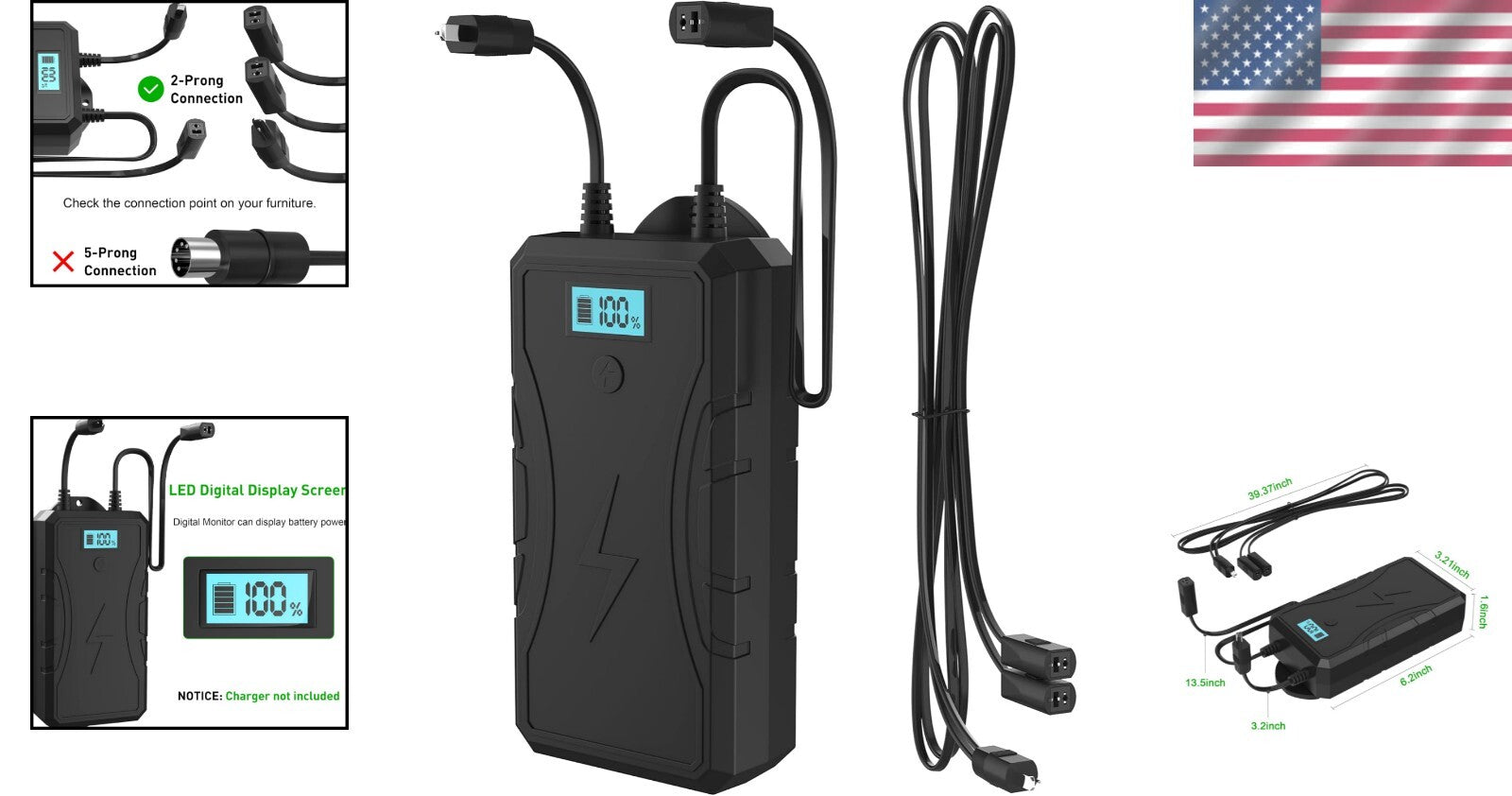 Flexible Cordless Recliner Battery Pack for Lazy Boy & More - Beautifully Modern