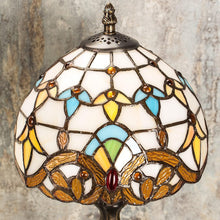 Load image into Gallery viewer, Charming Multi-Color Stained Glass Desk Lamp - Perfect for Living Room &amp; Bedroom