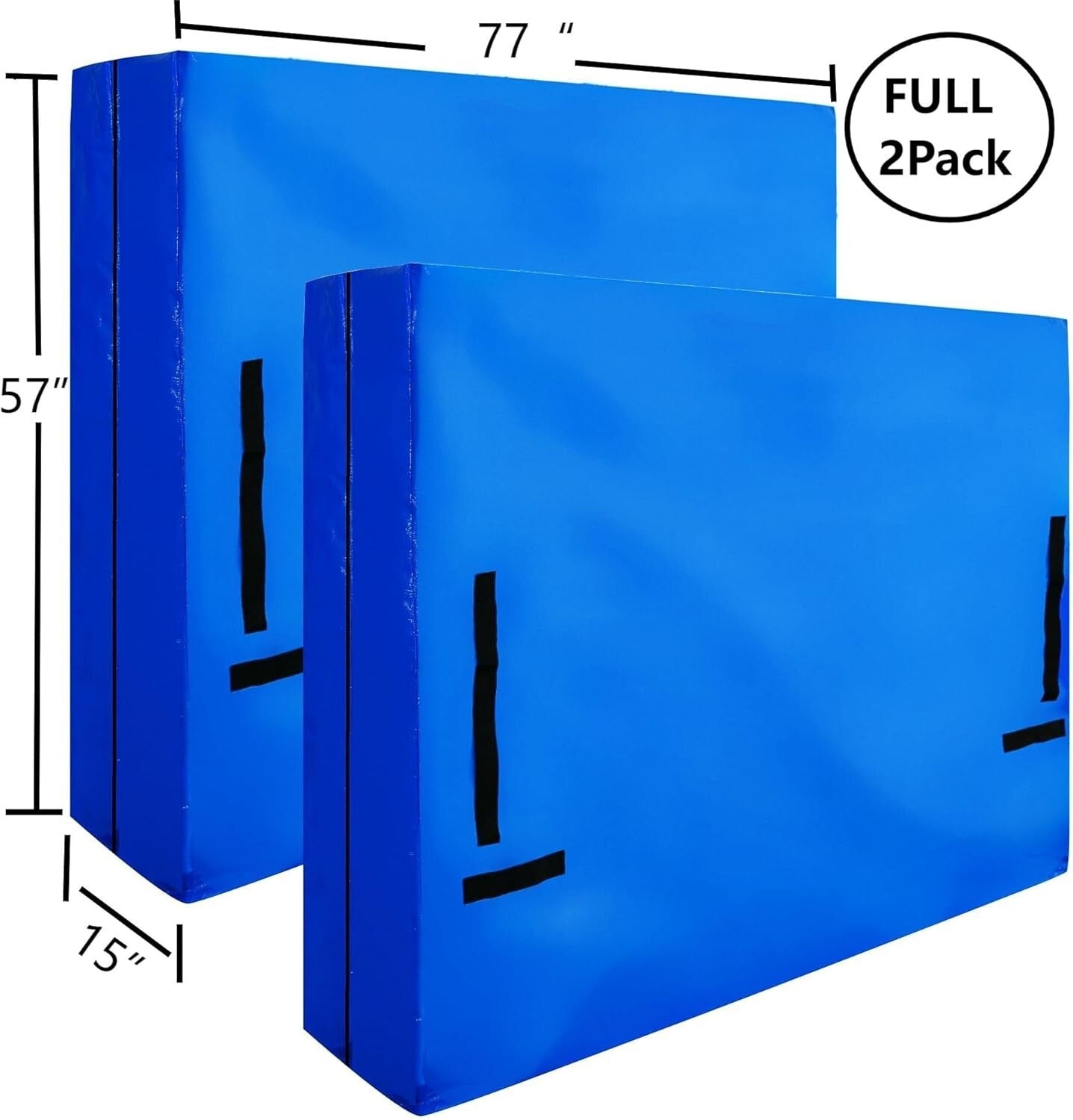 Full Size Mattress Covers 2 Pack - Resistant Zipper Closure & Easy Carry Handles