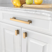 Load image into Gallery viewer, Stylish 25 Pack Champagne Bronze Handles with 5 Inch Center Spacing for Cabinets