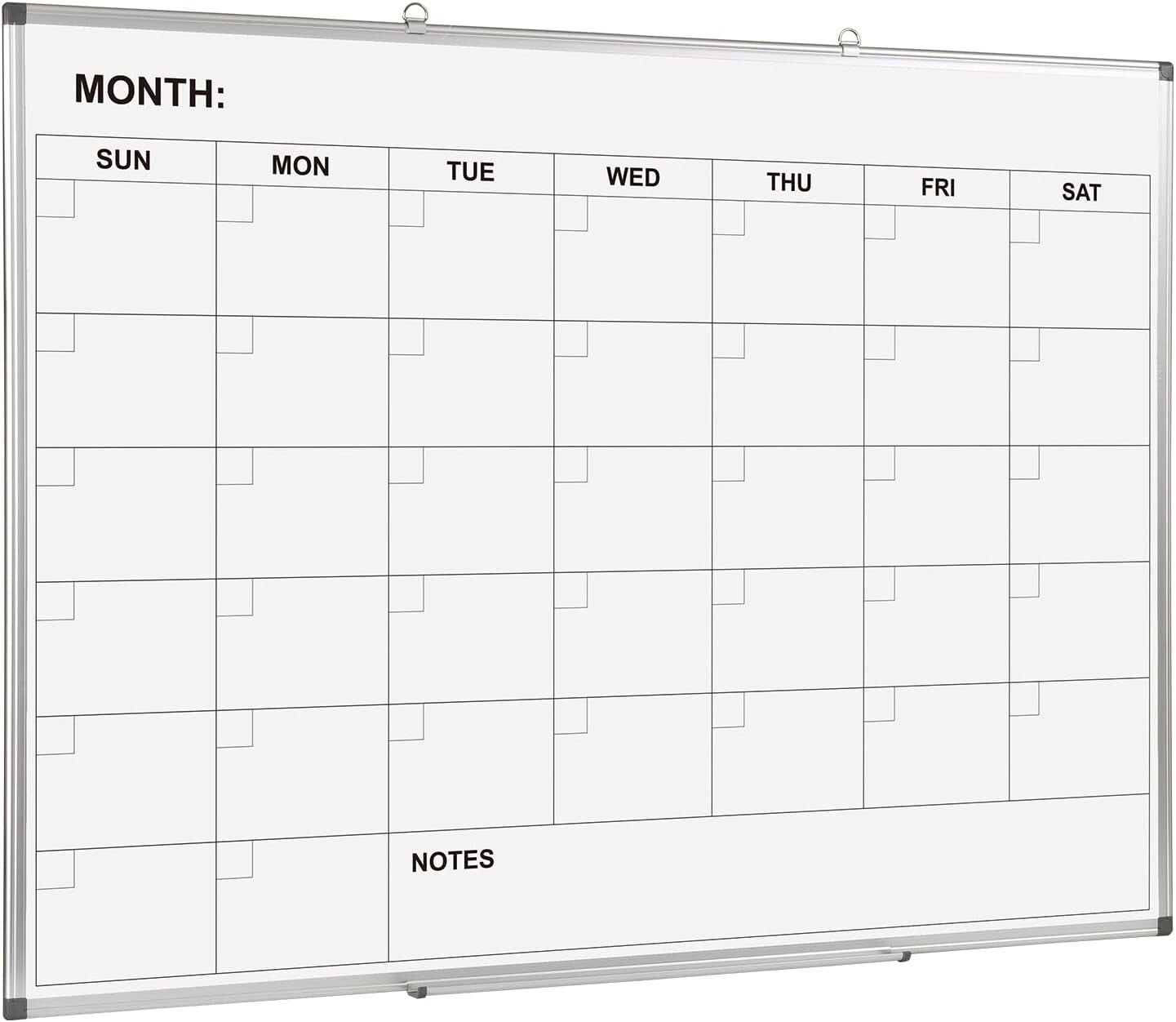 Easy Install Wall-Mounted Dry Erase Calendar - 48x36 for Efficient Planning
