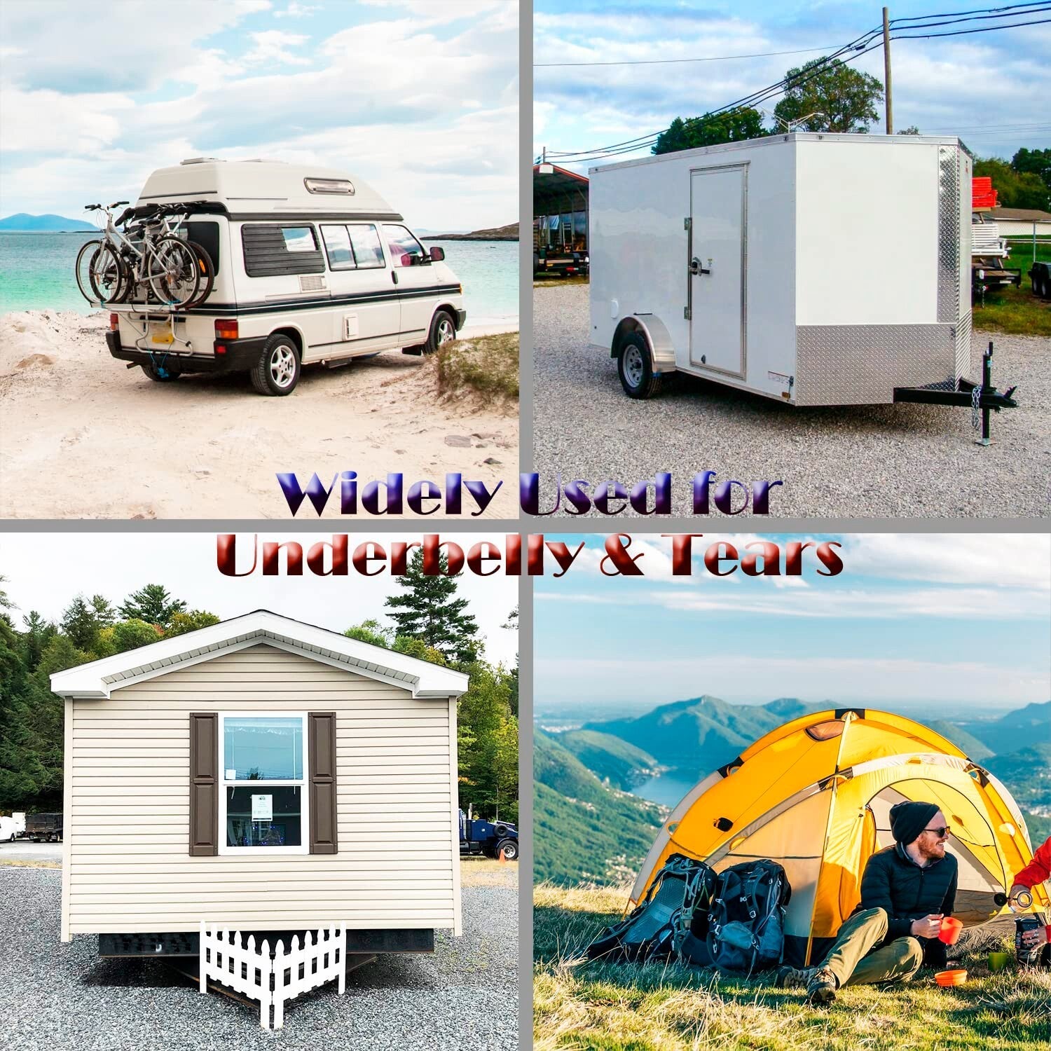 Quick & Easy RV Underbelly Repair Tape - 8” x 50’ Durable & Flexible Compliance