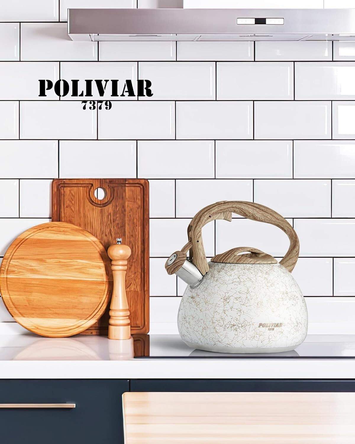 Anti-Hot 2.7 Quart Stainless Steel Tea Kettle with Loud Whistle for Safe Boiling