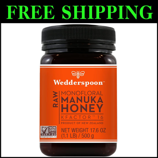Premium Unpasteurized KFactor 16 Manuka Honey - 17.6 Oz for Daily Health Boost