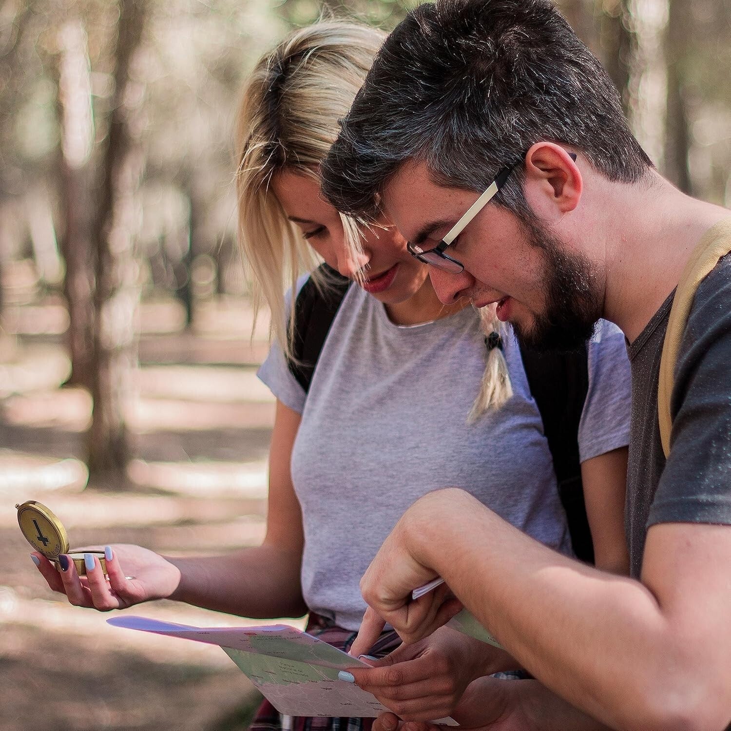Elegant Brass Compass Display with Joshua 1:9 Inscription - Perfect for Gifting