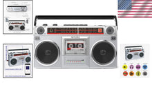 Load image into Gallery viewer, Vintage 80s Style Radio Cassette Player with Bluetooth &amp; USB-Micro SD Slots