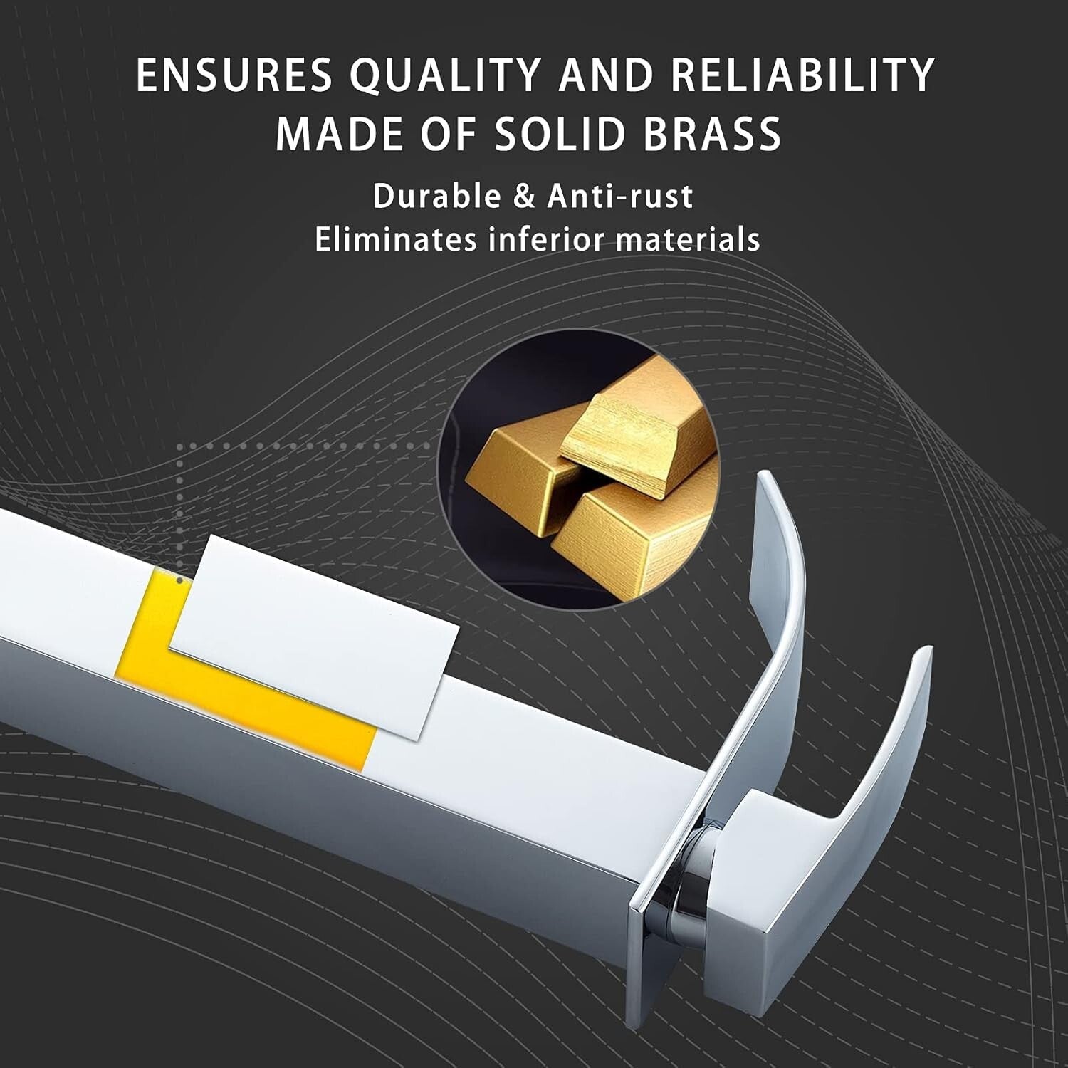 Water-Saving Chrome Bathroom Vessel Sink with Elegant Waterfall Feature