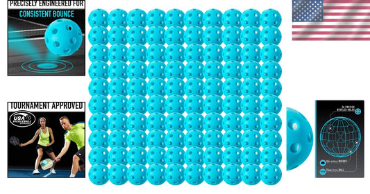 X-26 USAPA Approved Indoor Pickleballs - Durable EVA - 100 Pack for Tournaments