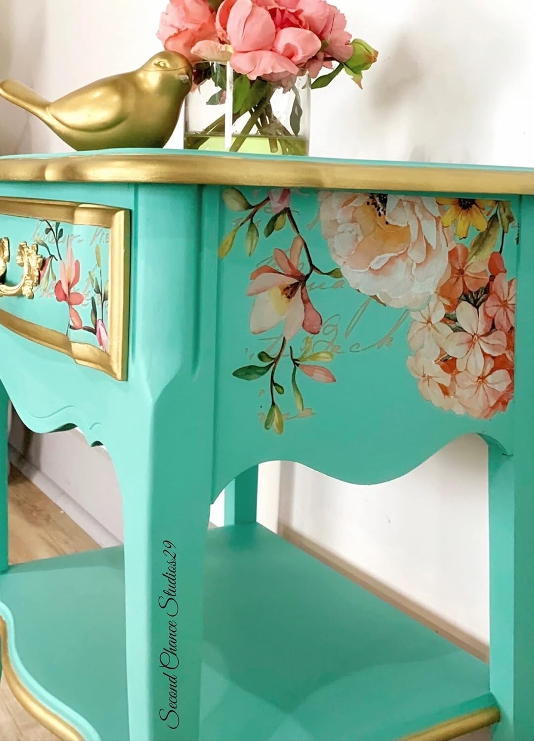 Elegant Floral Decor Transfer - 30 x 44 Inches for Versatile Interior Design