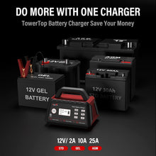 Load image into Gallery viewer, Compact 2/10/25A 12V Smart Battery Charger with Engine Start &amp; ETL Certification