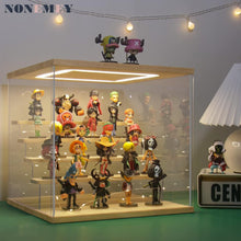 Load image into Gallery viewer, Clear Acrylic Collector's Showcase with LED Light – 12.4 inches, 5-Tier Design