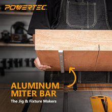 Load image into Gallery viewer, Aluminum 24" Miter Bar with Countersunk Holes - Versatile 4PK for Woodworking