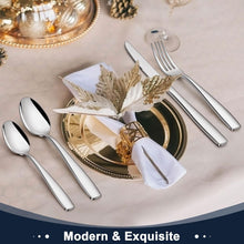 Load image into Gallery viewer, Heavy Weight Silverware Set for 12 - Elegant Dining Utensils for All Occasions