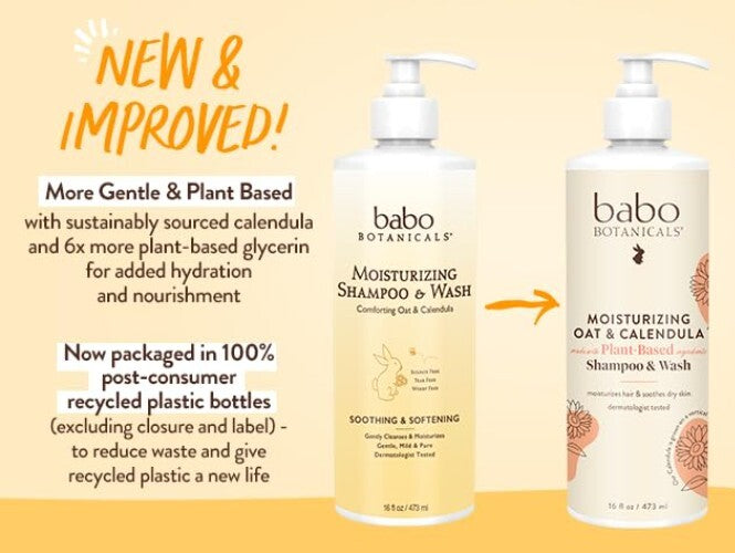 Lightly Scented Oat & Calendula 2-in-1 Shampoo for Sensitive Skin – Allergy-Free