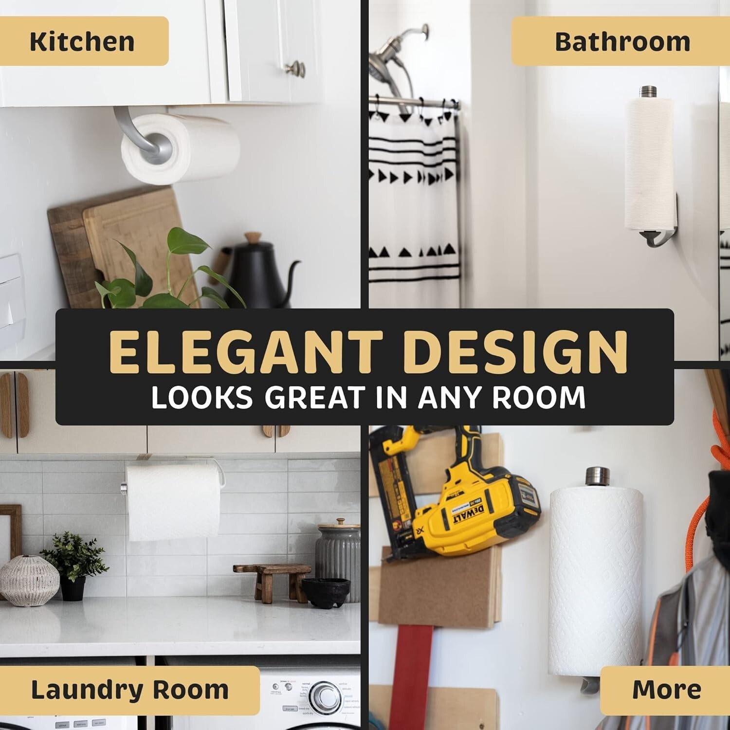 Elegant Paper Towel Dispenser - One-Handed Tear & Rust-resistant Stainless Steel