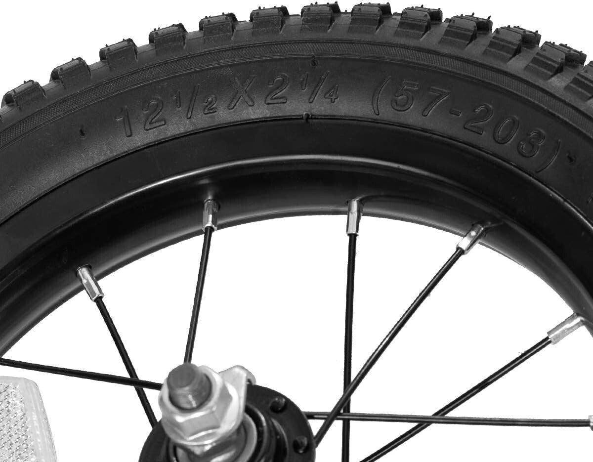 Durable 12 Inch Front Bicycle Wheel for Kids with Black Rubber Tire & Tube