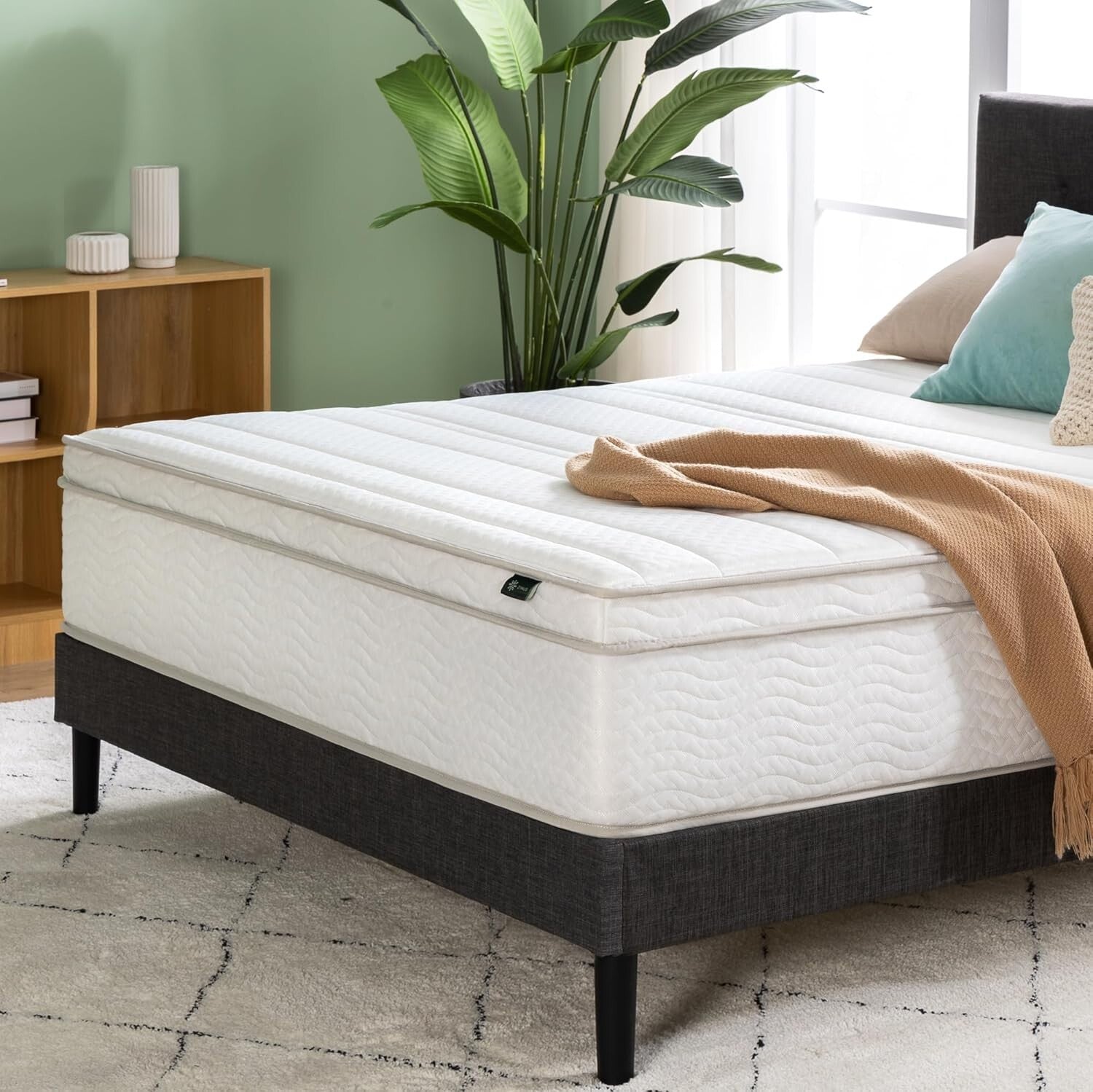 12 Inch King Hybrid Mattress - Medium Firmness, Certified Safe & Fiberglass Free