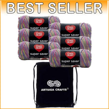 Load image into Gallery viewer, Durable E300-315 Acrylic Yarn Bundle with Drawstring Project Bag for Crafters