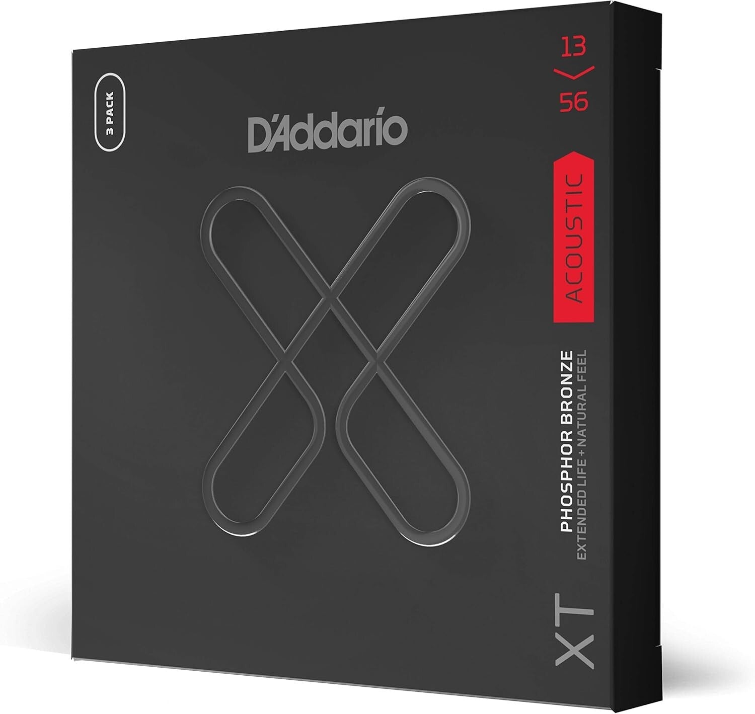 Durable 13-56 Medium XT Phosphor Bronze Guitar Strings - Corrosion Resistant