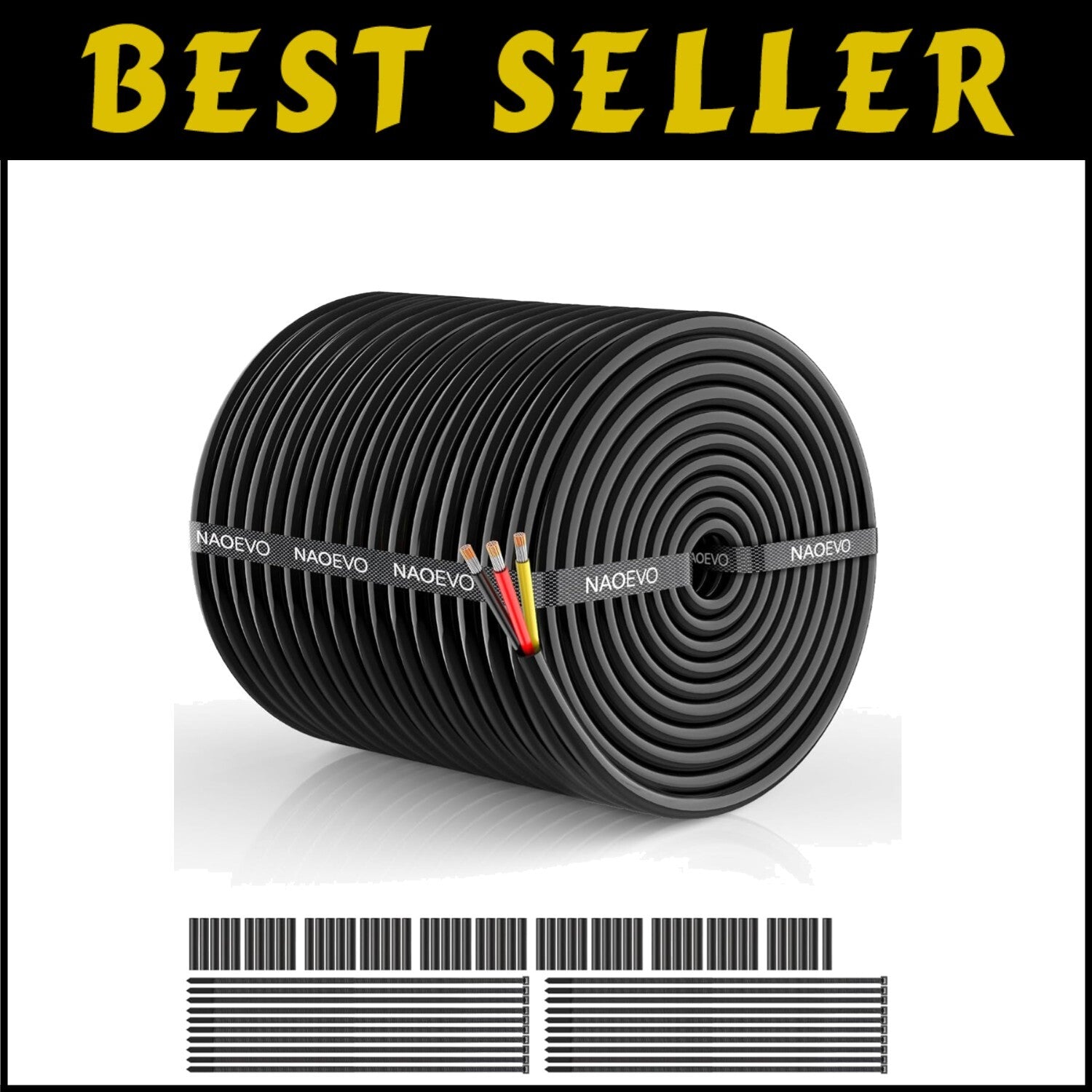 3 Conductor 16 AWG Tinned Copper Wiring - Ideal for Automotive & Marine Projects