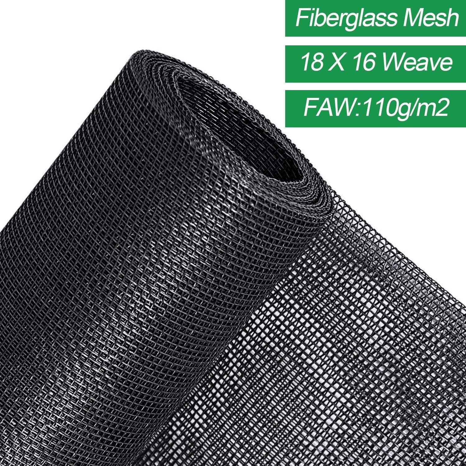 Versatile 84in x 100ft Fiberglass Mesh Screen Roll for Patio and Window Screens