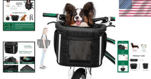 Load image into Gallery viewer, Deluxe Foldable Pet Bike Basket - Quick-Release Carrier for Small Cats &amp; Dogs