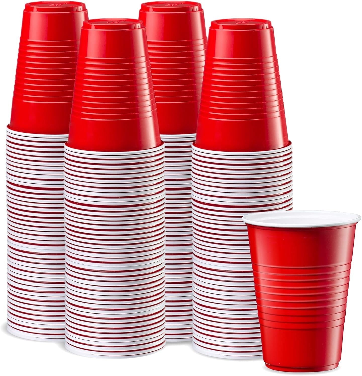 Durable Non-Slip Red Plastic Cups - 240 Count for Hassle-Free Celebrations
