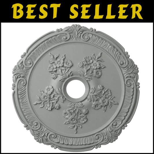 Factory Primed Rose Ceiling Medallion 26"OD - Luxurious Light Fixture Upgrade