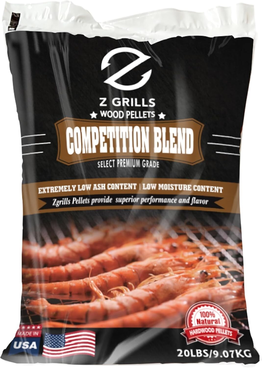 100% Natural Hardwood Wood Pellets for Smoker Grill - 20lbs - Flavorful & Clean