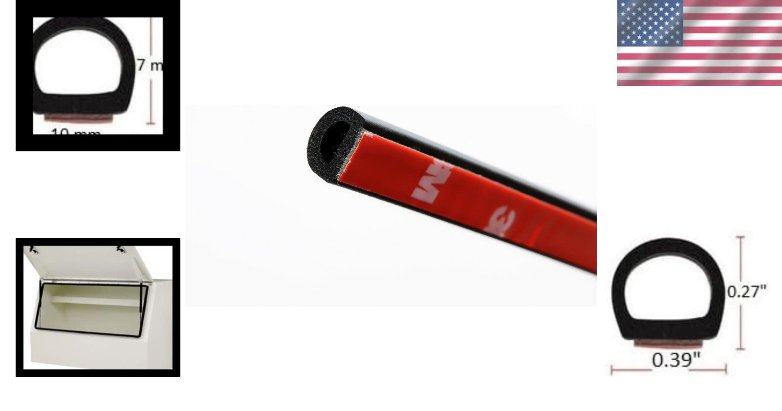 Durable 100 Feet Rubber Weather Stripping Seal for Doors, Windows, and Trunks